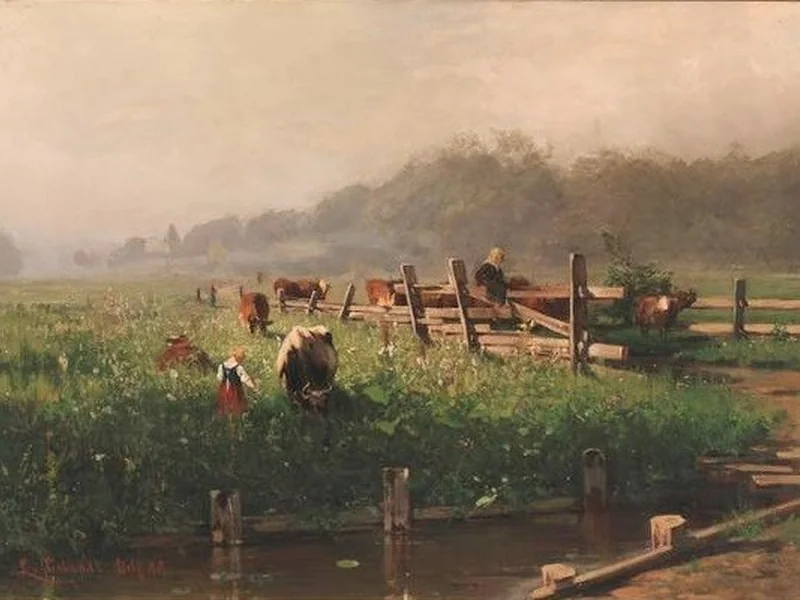 1863-Lina von Perbandt - Paesaggio tedesco 1880